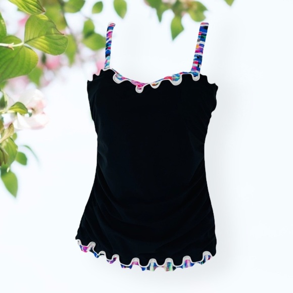 PROFILE by Gottex Ruffle Edge Underwire Top 32D - Picture 2 of 6